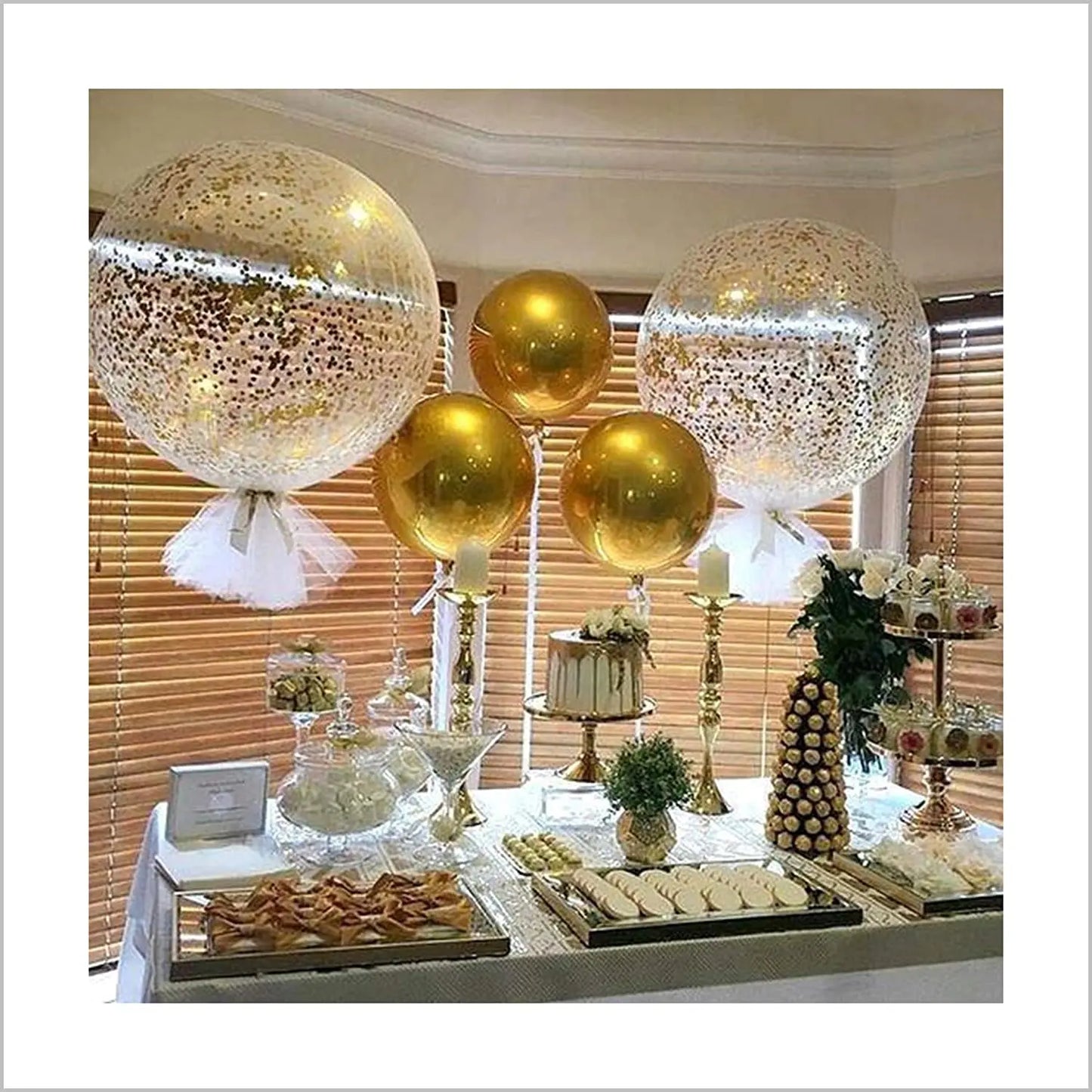 Glam Gold Confetti Balloons - Party Essential