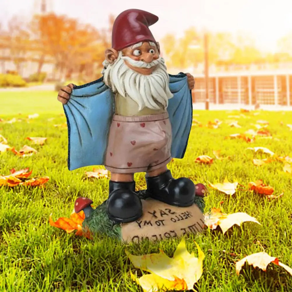 Funny Stripper  Dwarf Gnome Garden Statue