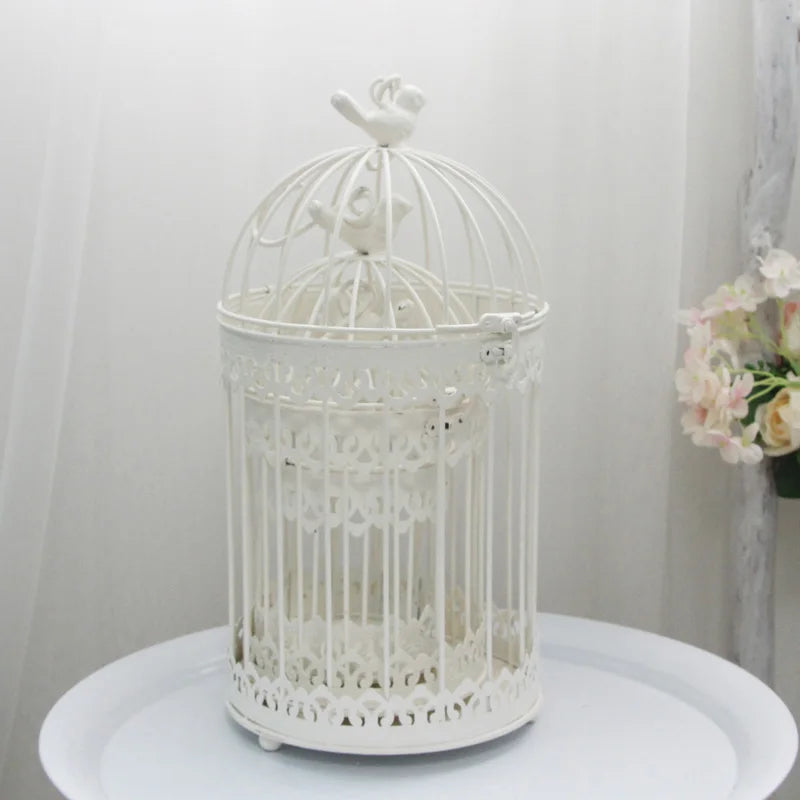 Metal Bird Cage Wedding Candle Holder