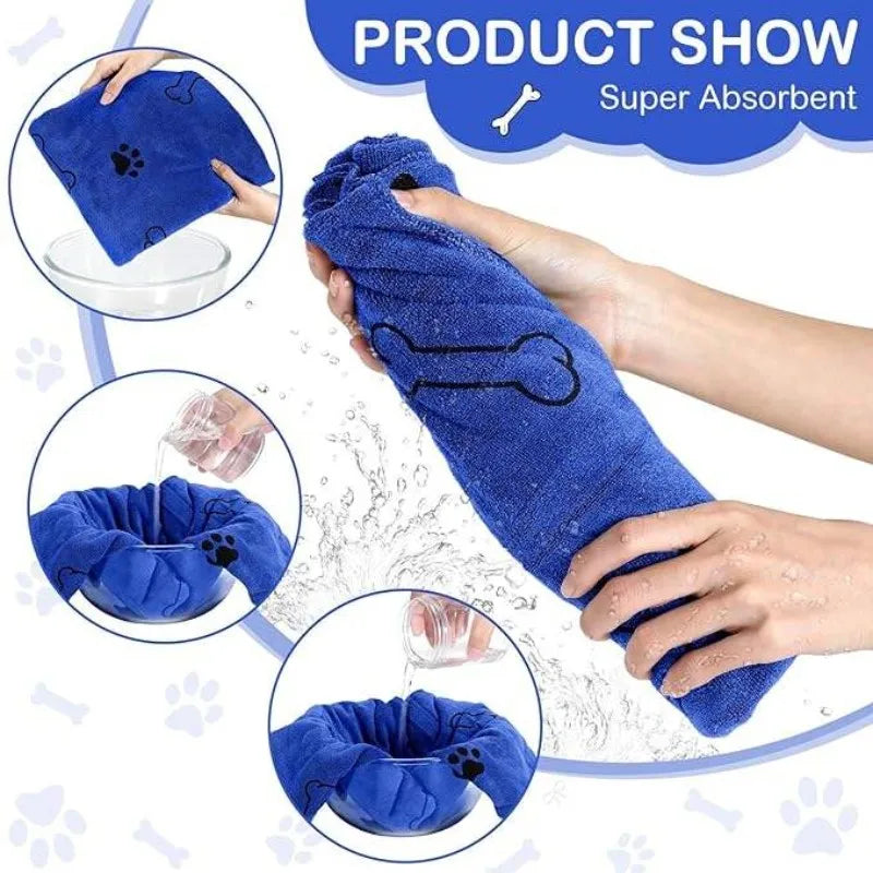 Quick Dry Pet Towel - Soft Absorbent Bath Robe