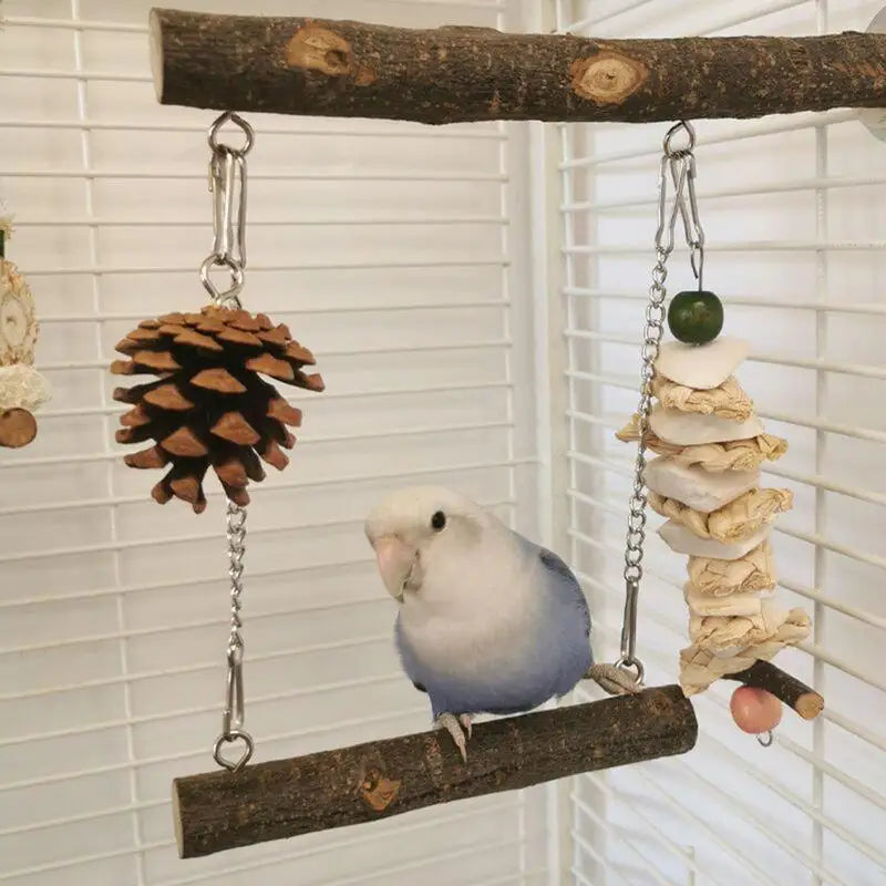 Wood Bird Perch Play Stand