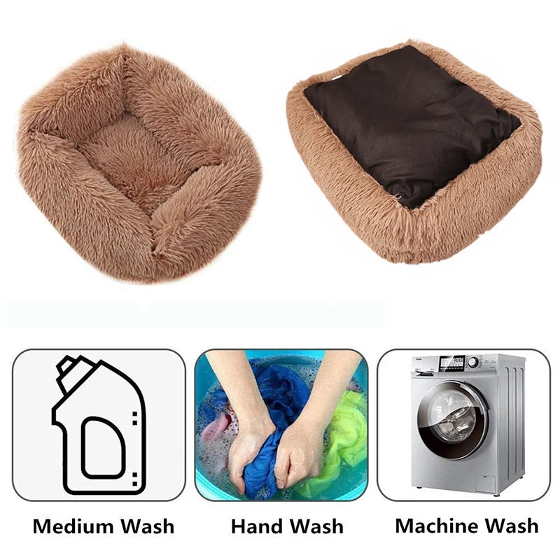 Plush Winter Dog Bed - Comfortable & Portable