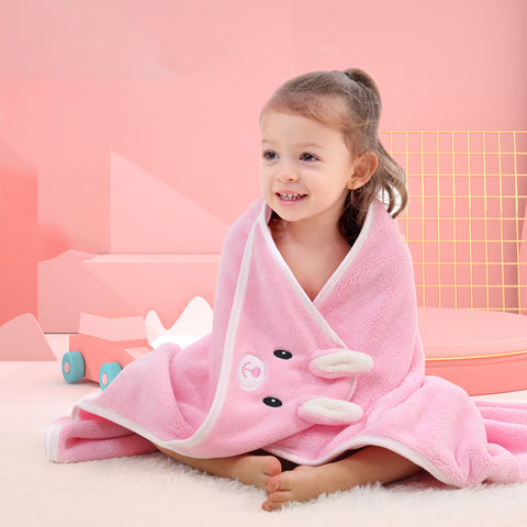 Cartoon Coral Fleece Baby Towel