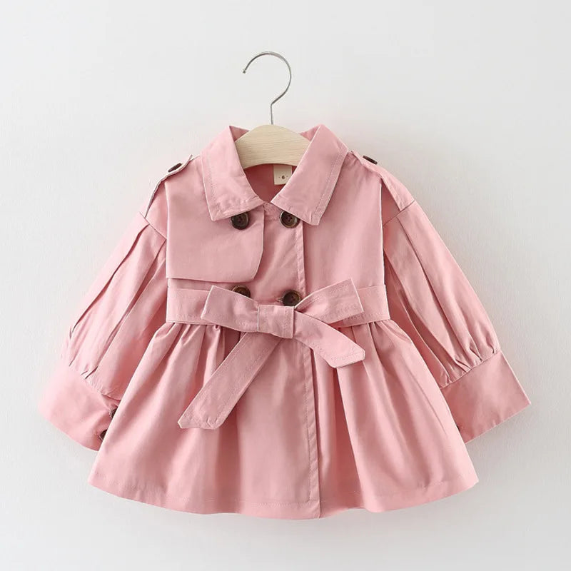 Baby Girls Casual Fashion Windbreaker Coat