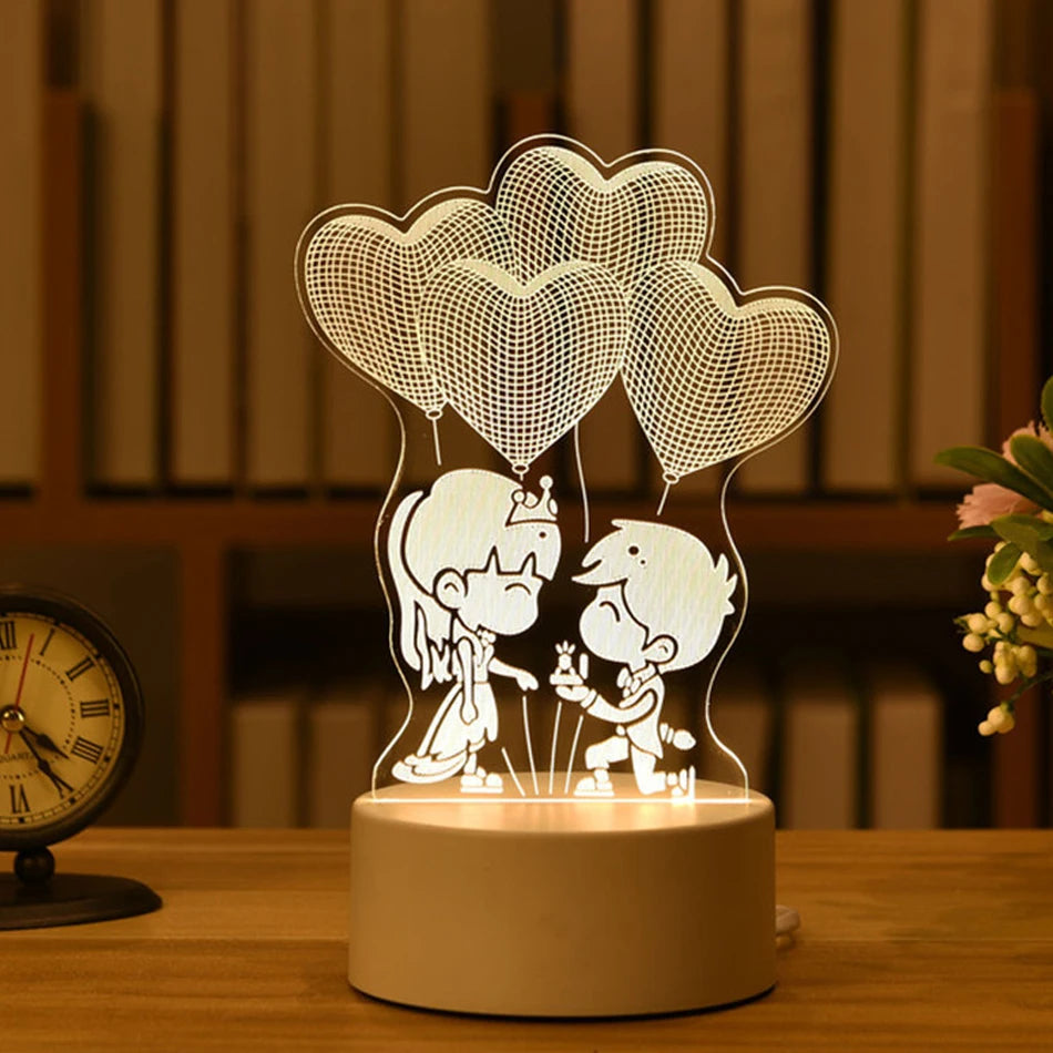 LED 3D Acrylic USB Night Light