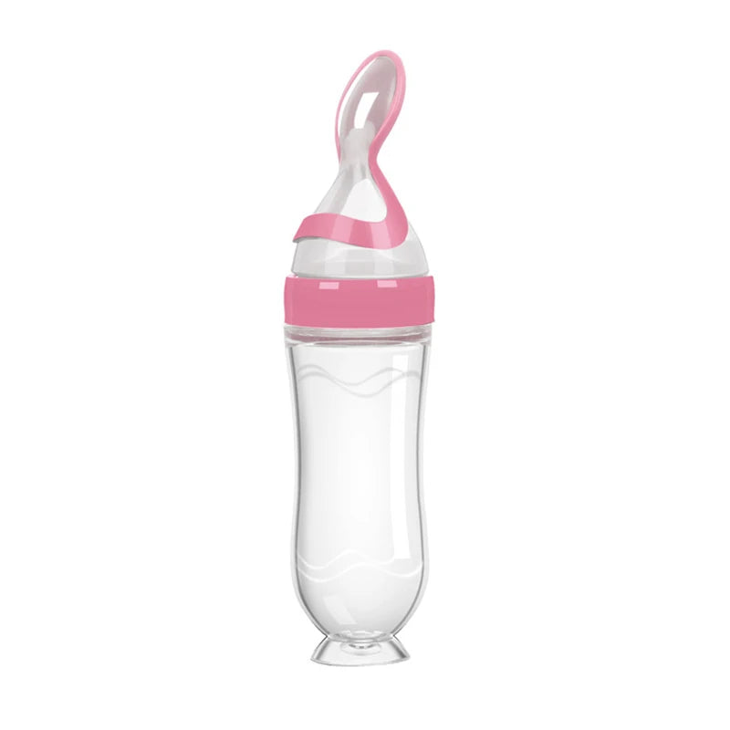 Baby Silicone Feeding Bottle & Training Spoon Set