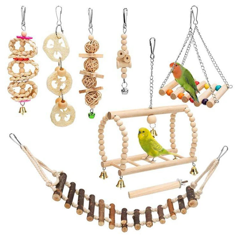 Premium Parrot Bird Toy Set