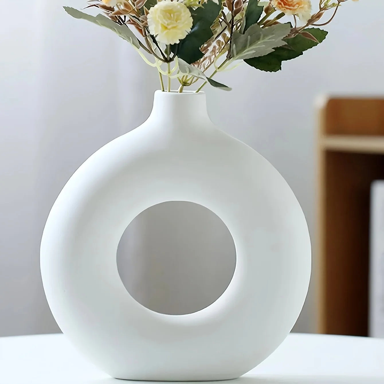 Modern Ceramic Donut Vase