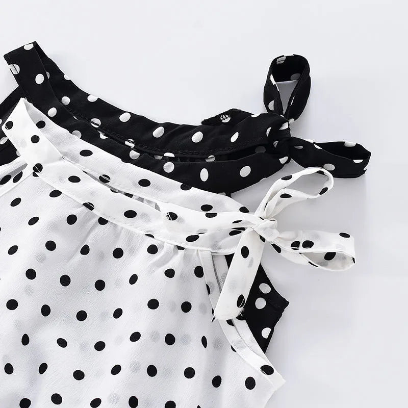 Summer Baby Girls Polka Dot Clothing Set