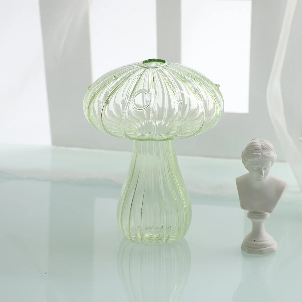 5-Pc Colored Mushroom Glass Vase Set