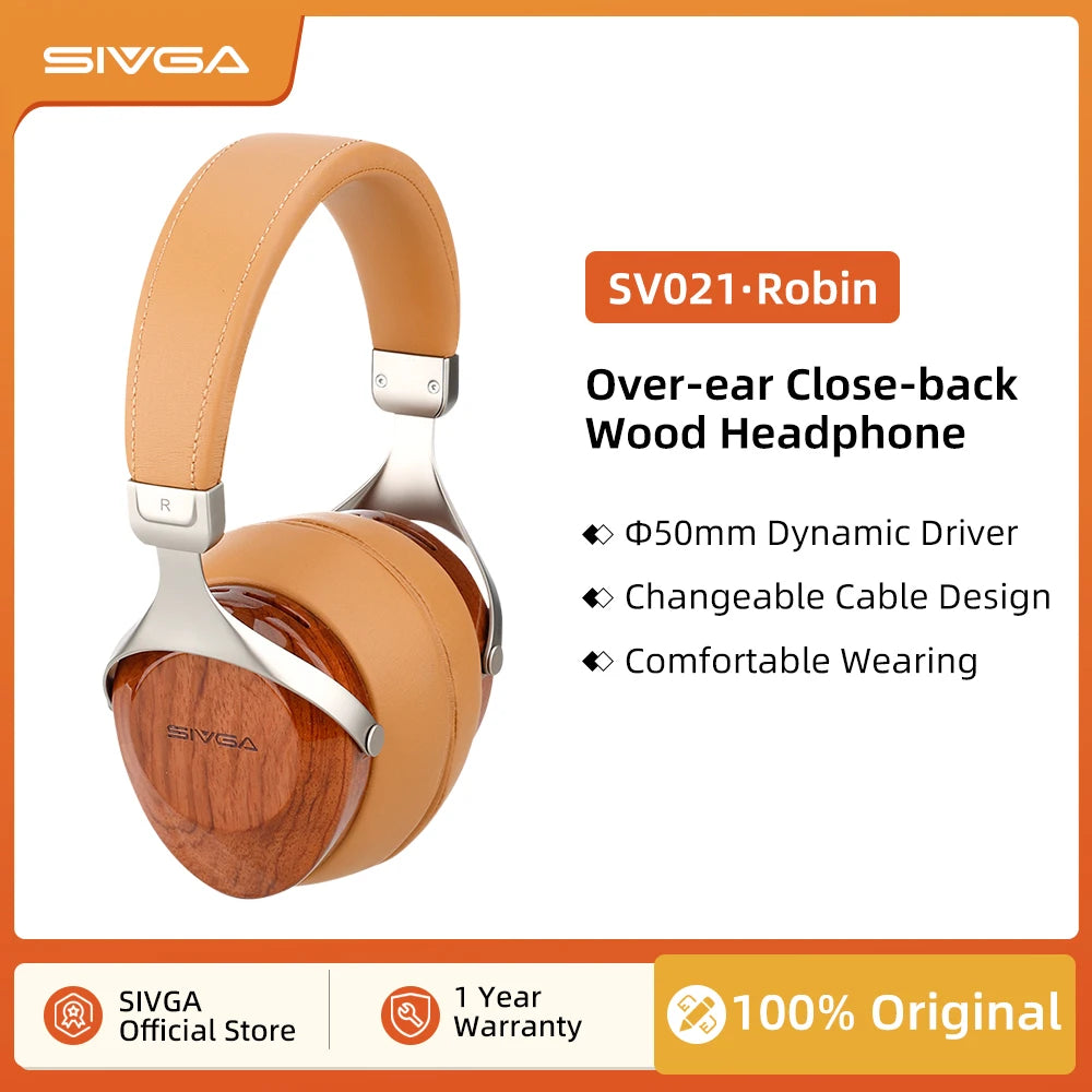 SIVGA SV021 Robin Wood Headphones