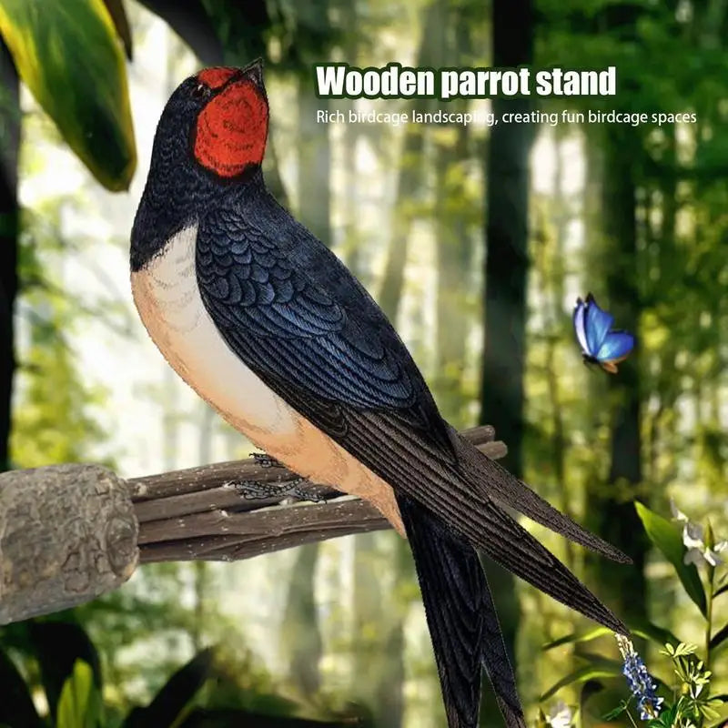 Wooden Parrot Stand Perch for Birdcage