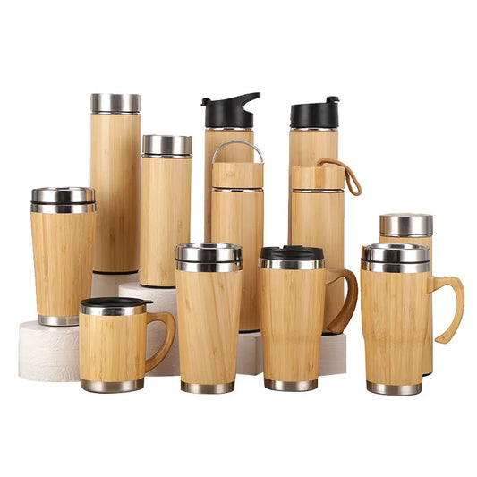 Bamboo Insulated Water Bottle - Personalized & Heated