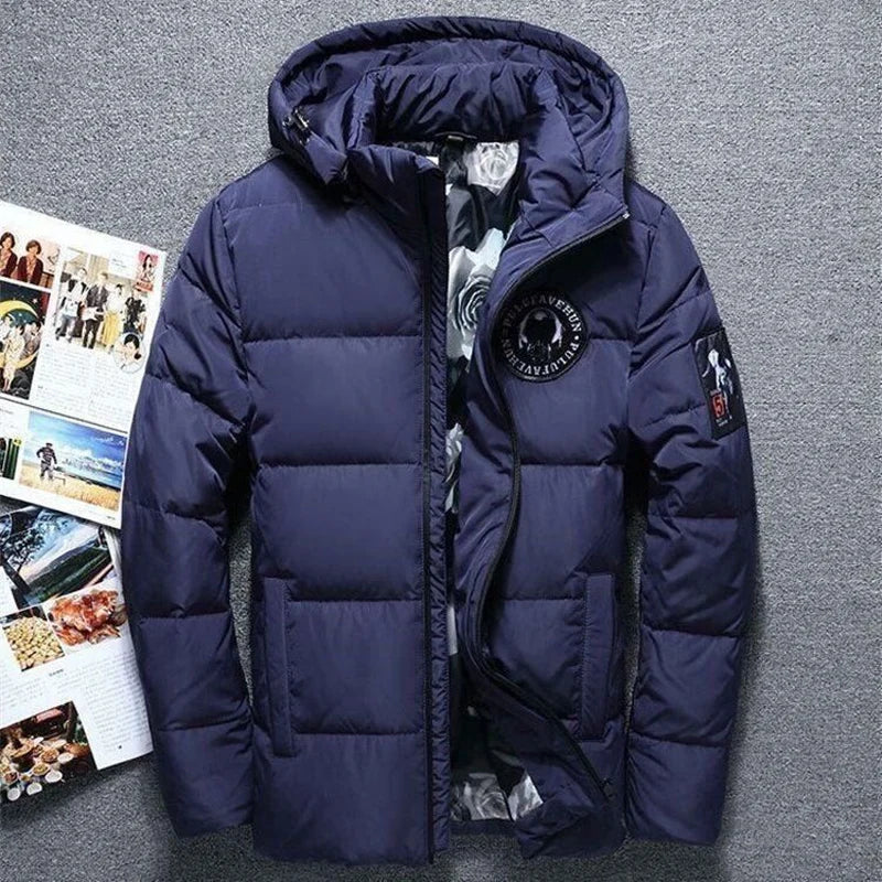 Winter Hooded Men's Down Coat