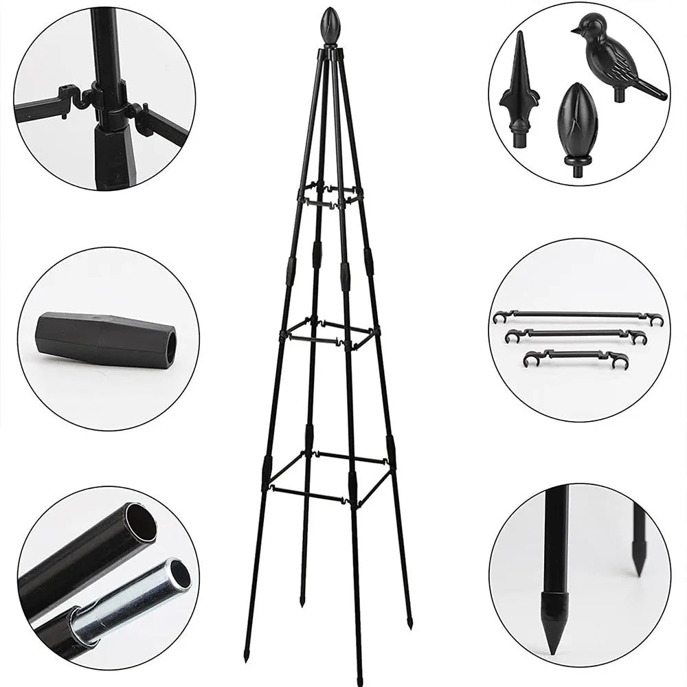 Metal Obelisk Plant Support Frame