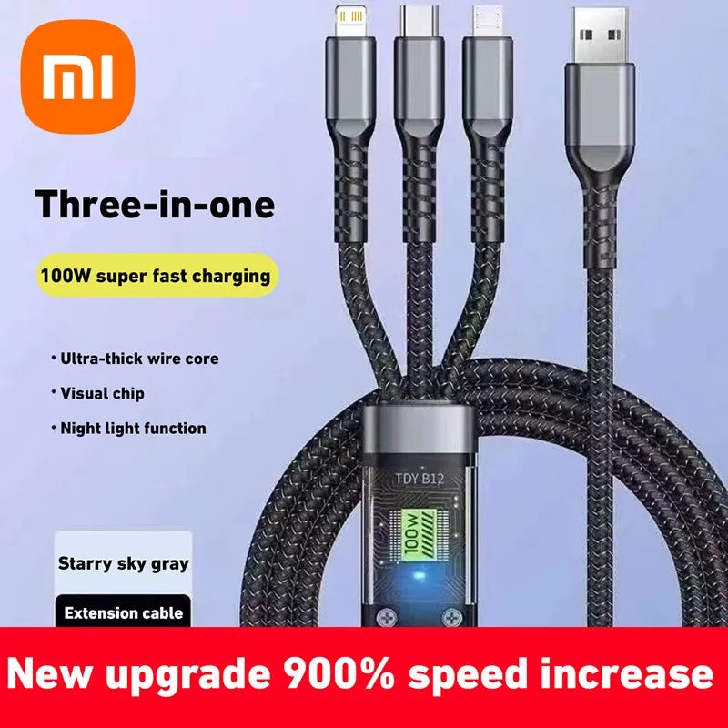 Xiaomi 120W Super Fast Charging 3-in-1 USB Cable