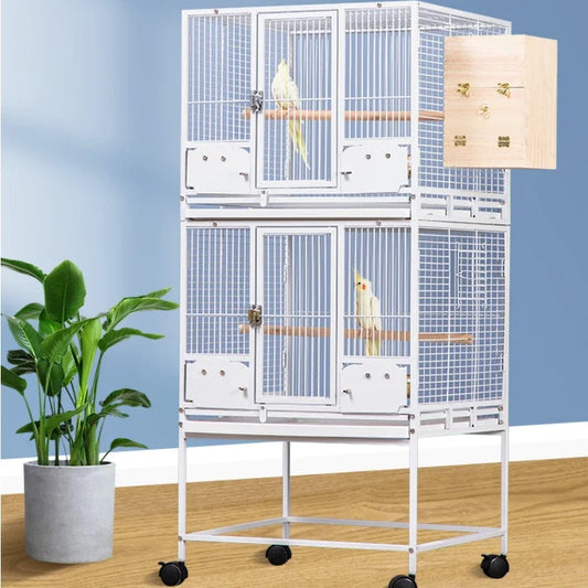 Large Bird Cage Feeder Stand for Parrot - Outdoor Pet Products