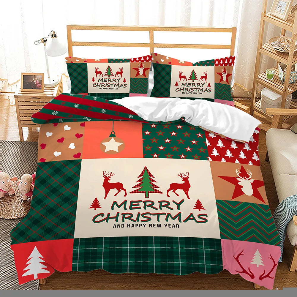 Luxury Christmas Bedding Set - Kids Cartoon Theme