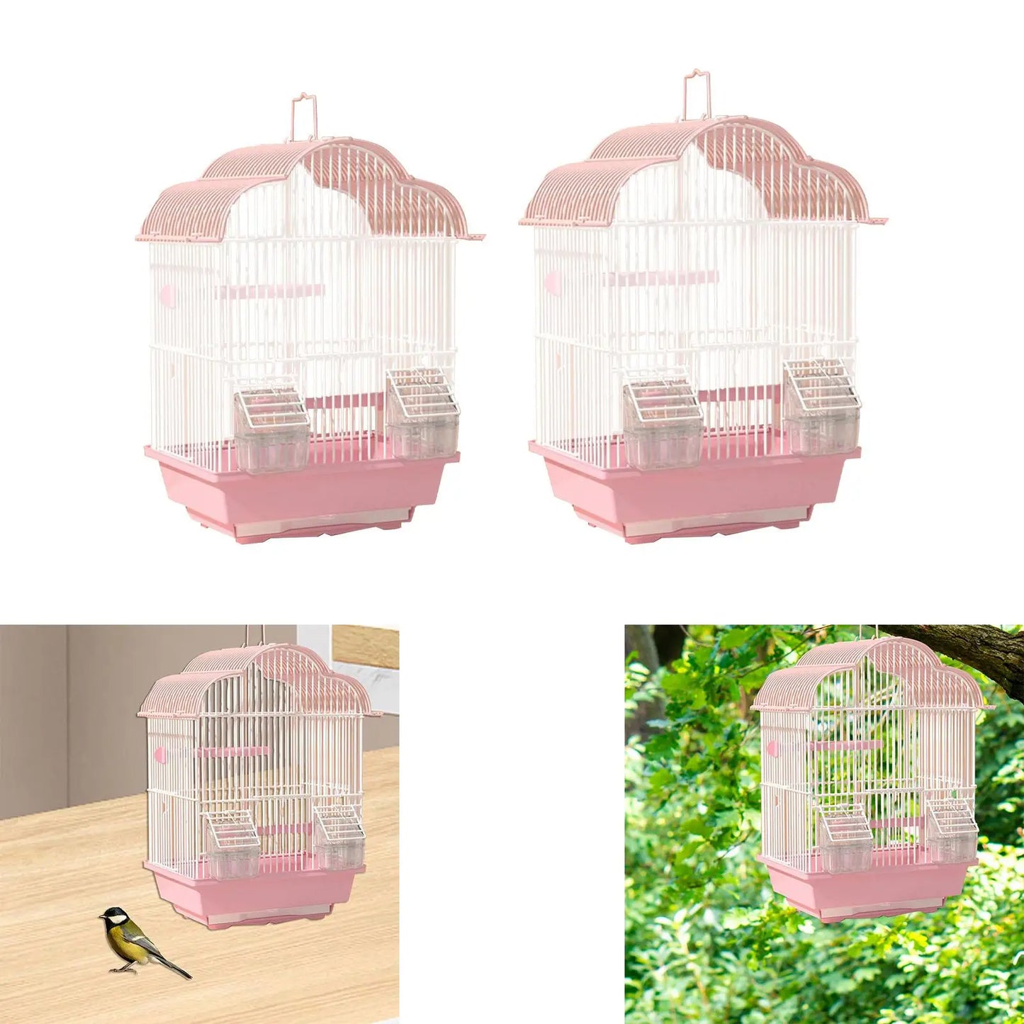 Large Metal Bird Cage for Parakeets & Small Birds