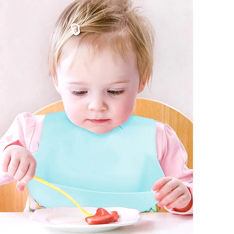 Easy Clean Silicone Baby Bibs - BPA Free