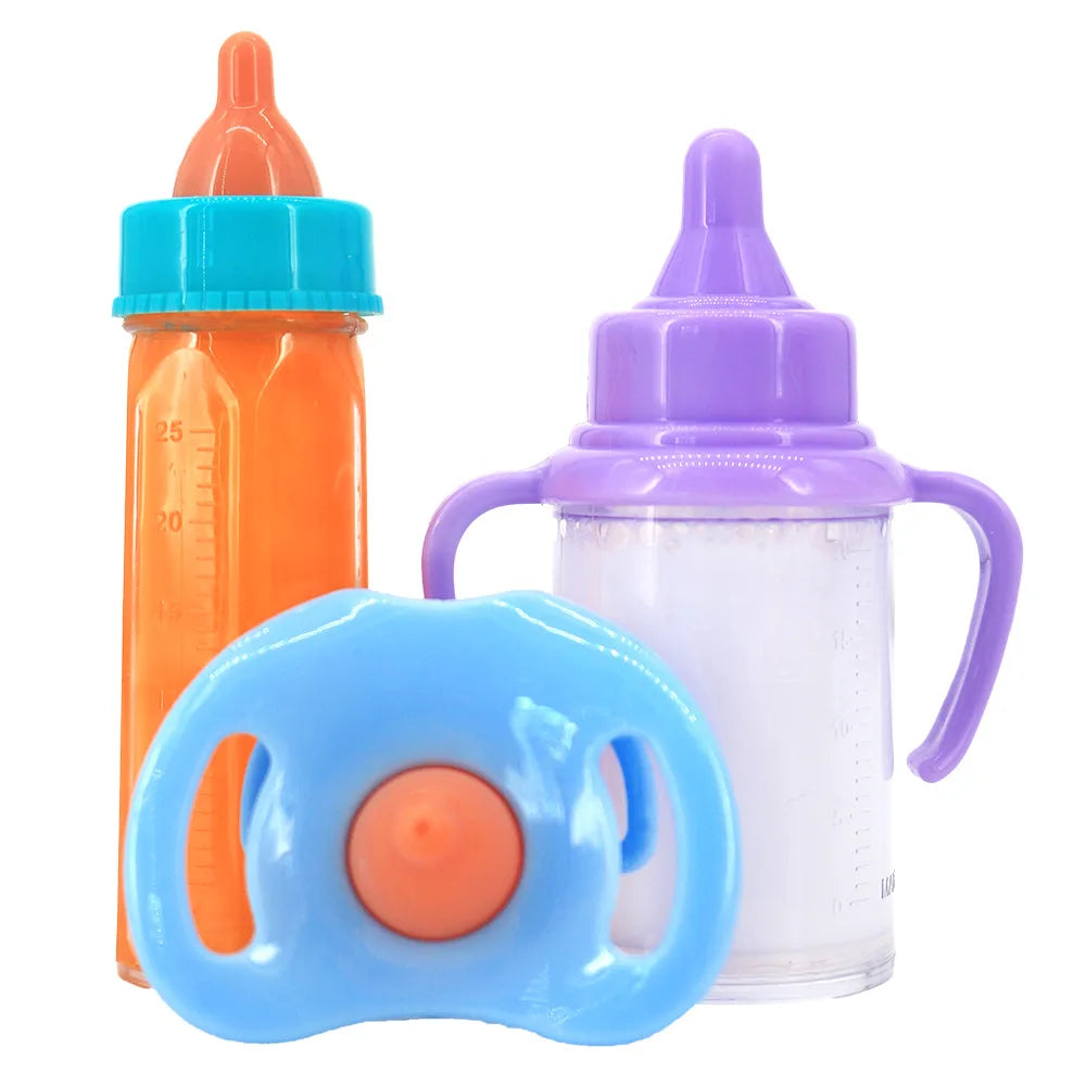 Baby Doll Carry Bag Set Bottle, Pacifier