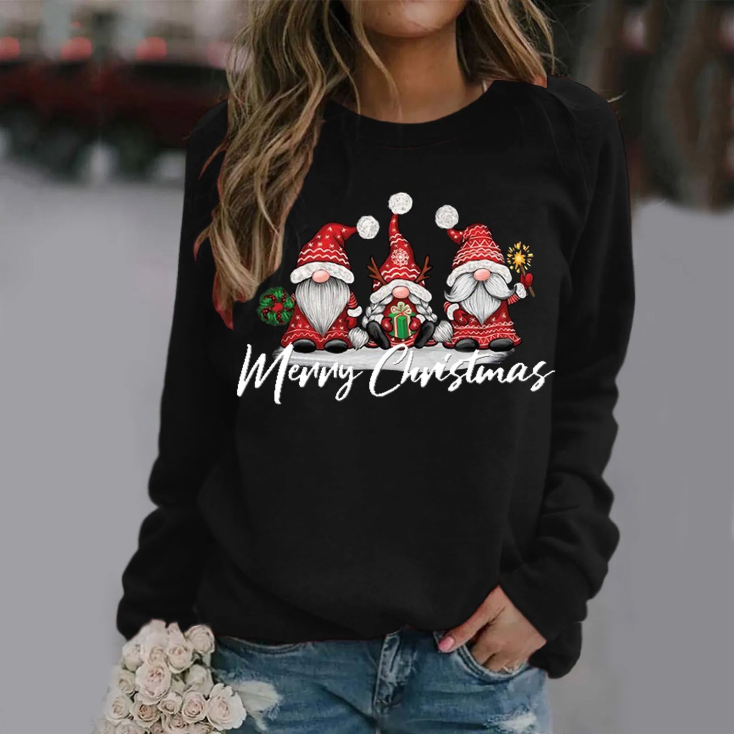 Santa Claus Print Christmas Hoodies