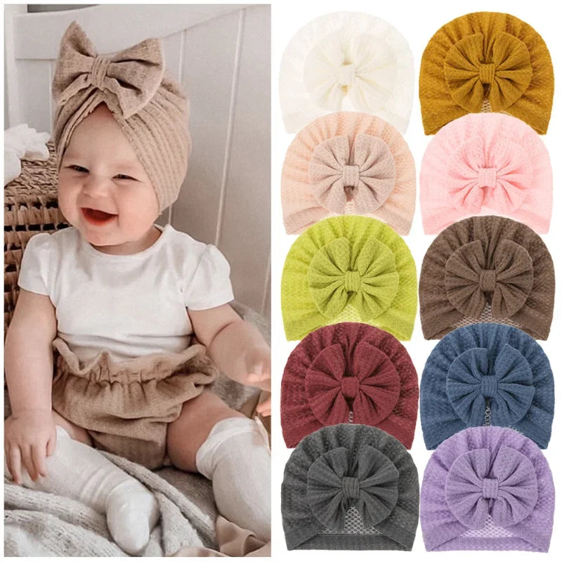 Baby Girl Bow Headbands Flower Turban Hat