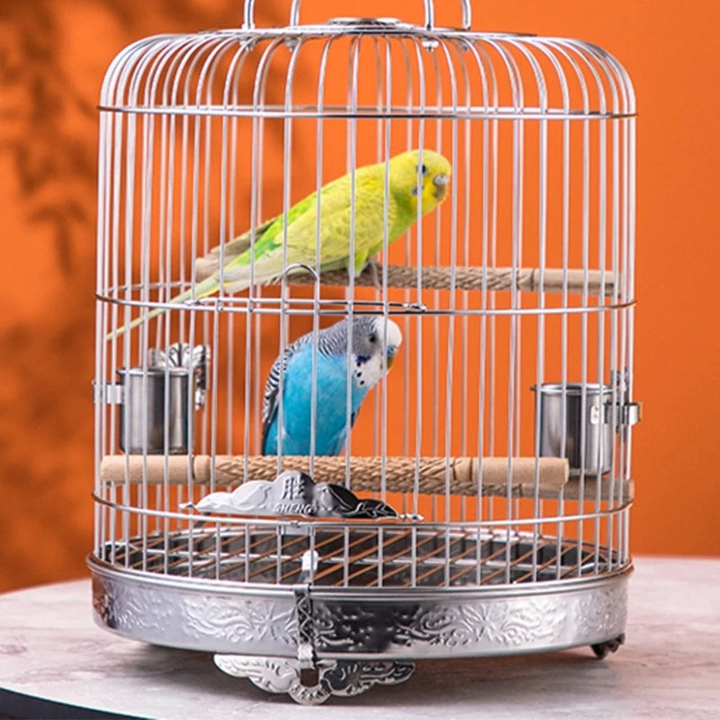 Stainless Steel Bird Cage with Stand