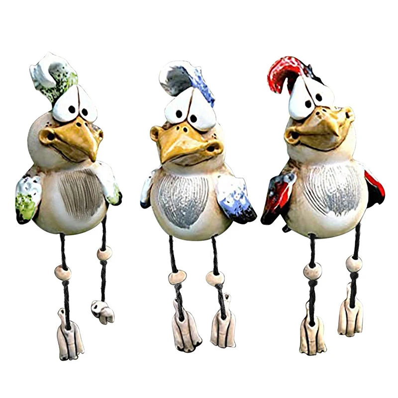 Funny Chicken Resin Garden Statues