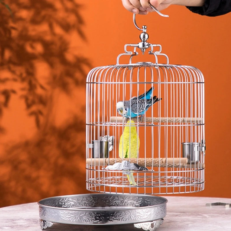 Stainless Steel Bird Cage with Stand