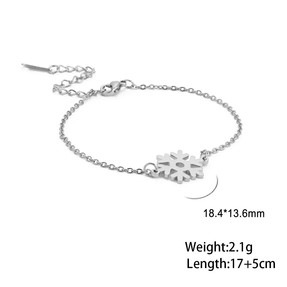 Christmas Snowflake Bracelet - Elegant Festive Accessory