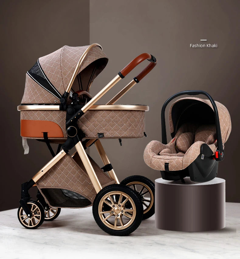 Luxury 3-in-1 Baby Stroller - Portable & Foldable