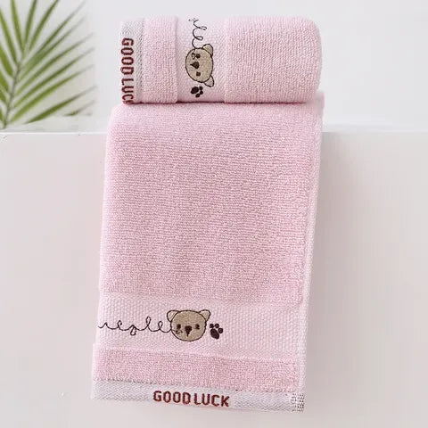 Cute Bear Cartoon Cotton Towel