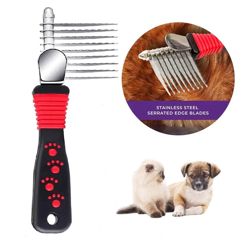 Pet Dematting Fur Rake Comb