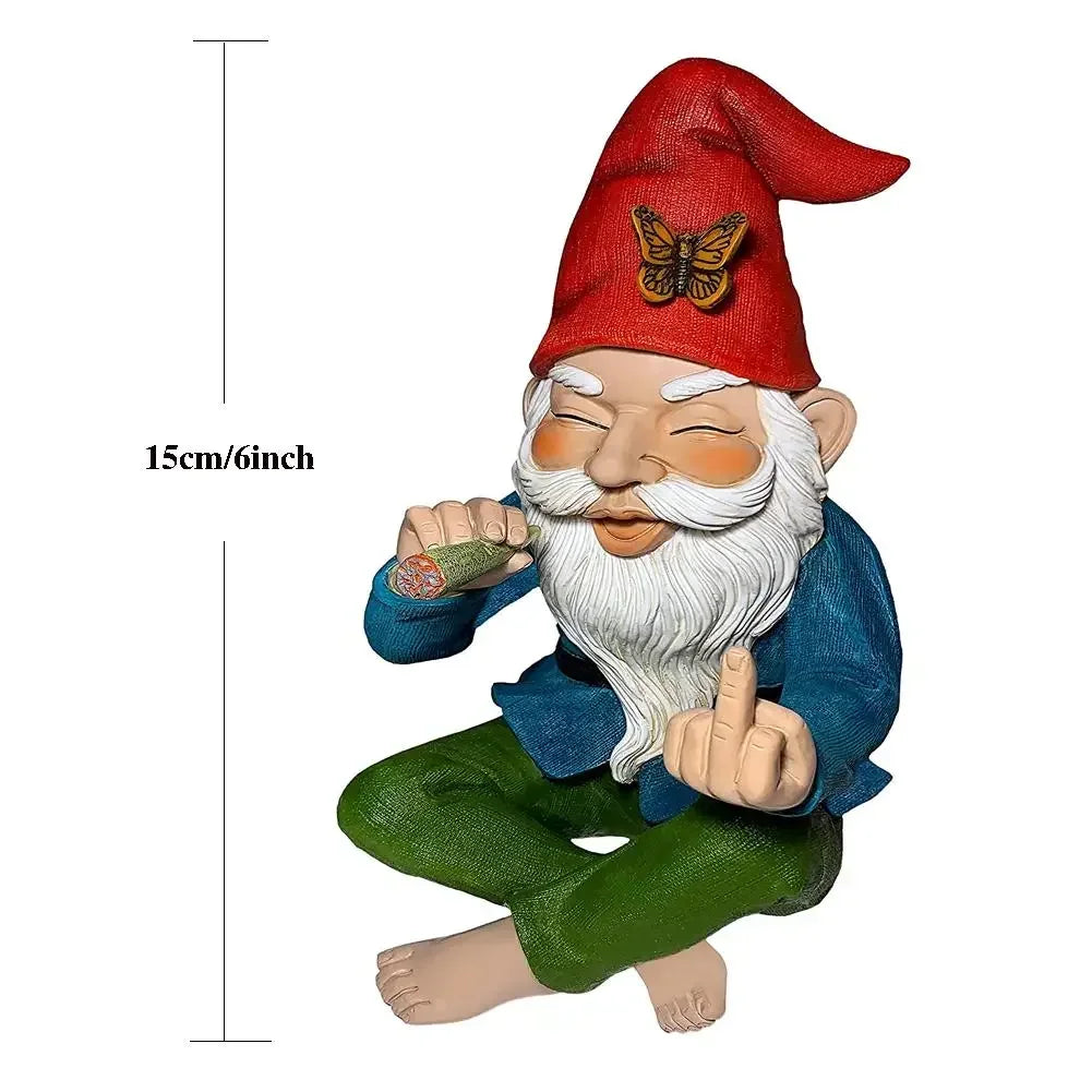 Middle Finger Garden Gnome Statue