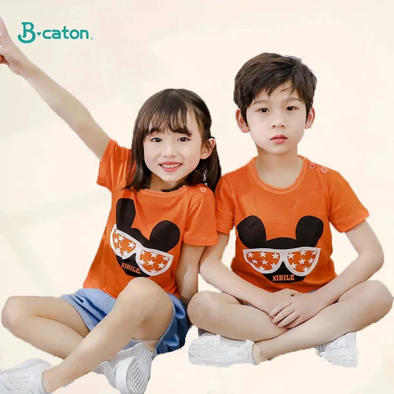 Kids Cartoon T-Shirt 100% Cotton - Summer Tops