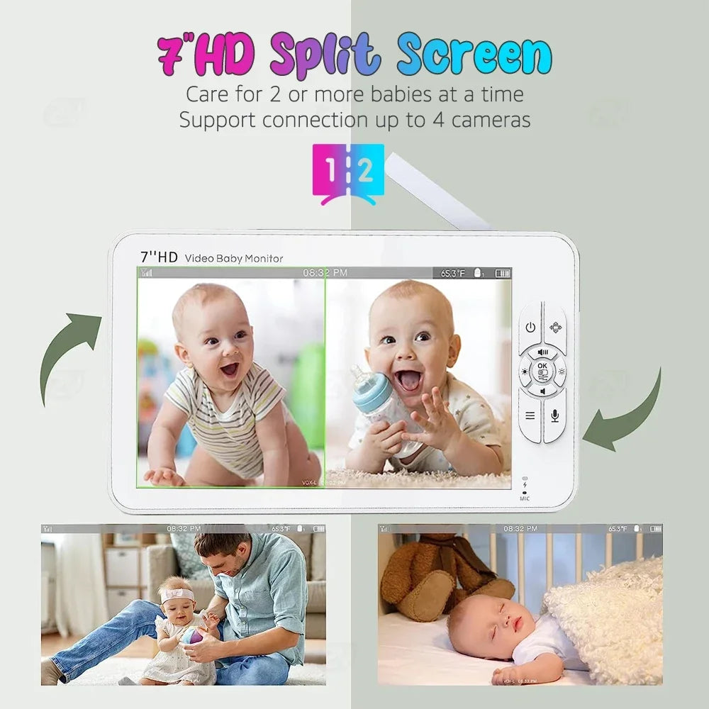 HD 1080P Baby Monitor with 7\" Screen