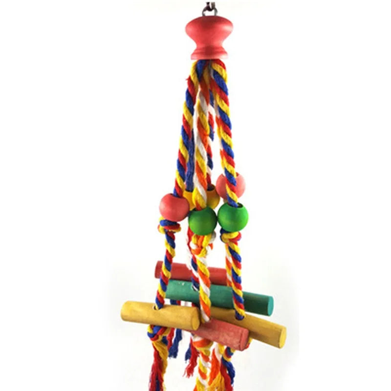 Colorful Parrot Chew Toy - Bird Cage Decor & Training Aid