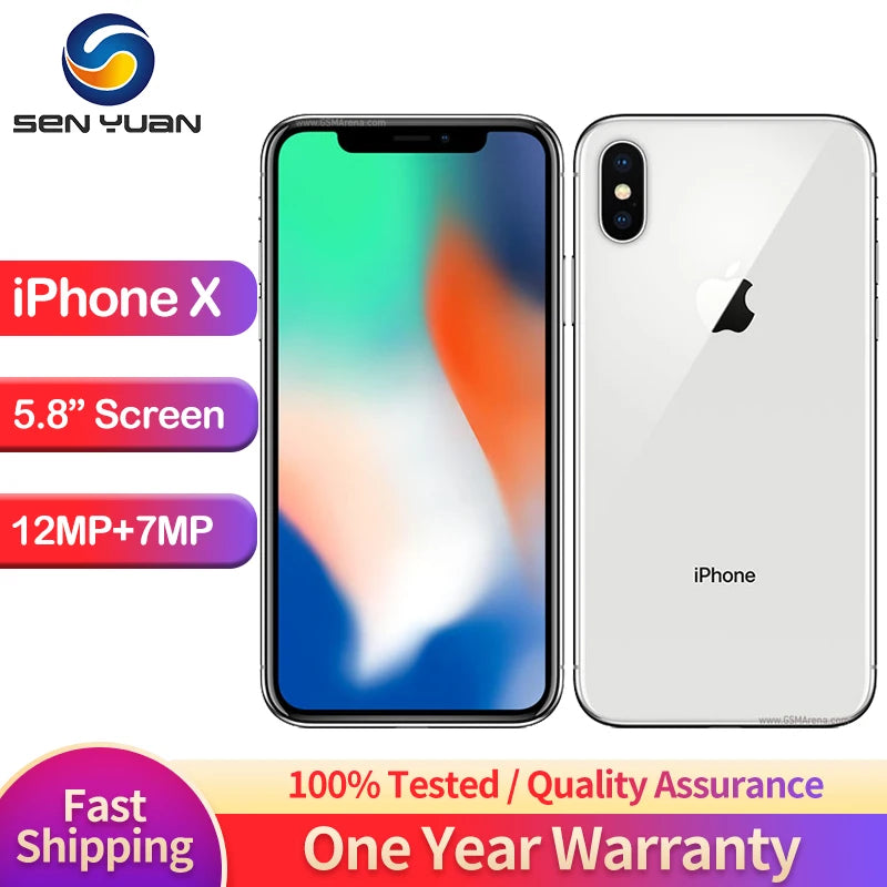 Unlocked Apple iPhone X 5.8\"