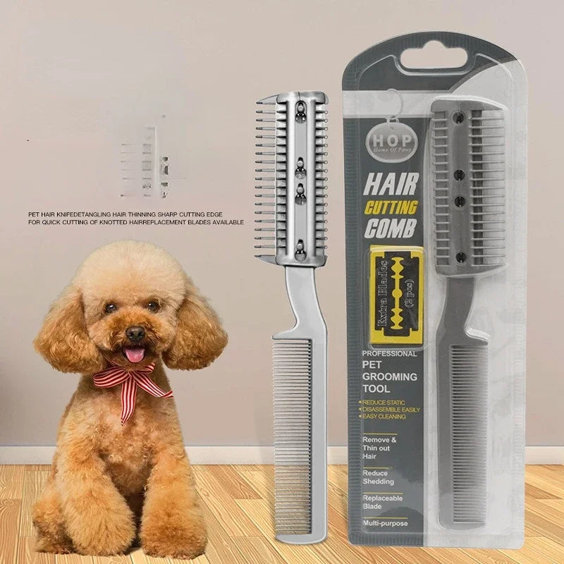 Professional 2-in-1 Pet Grooming Razor Comb