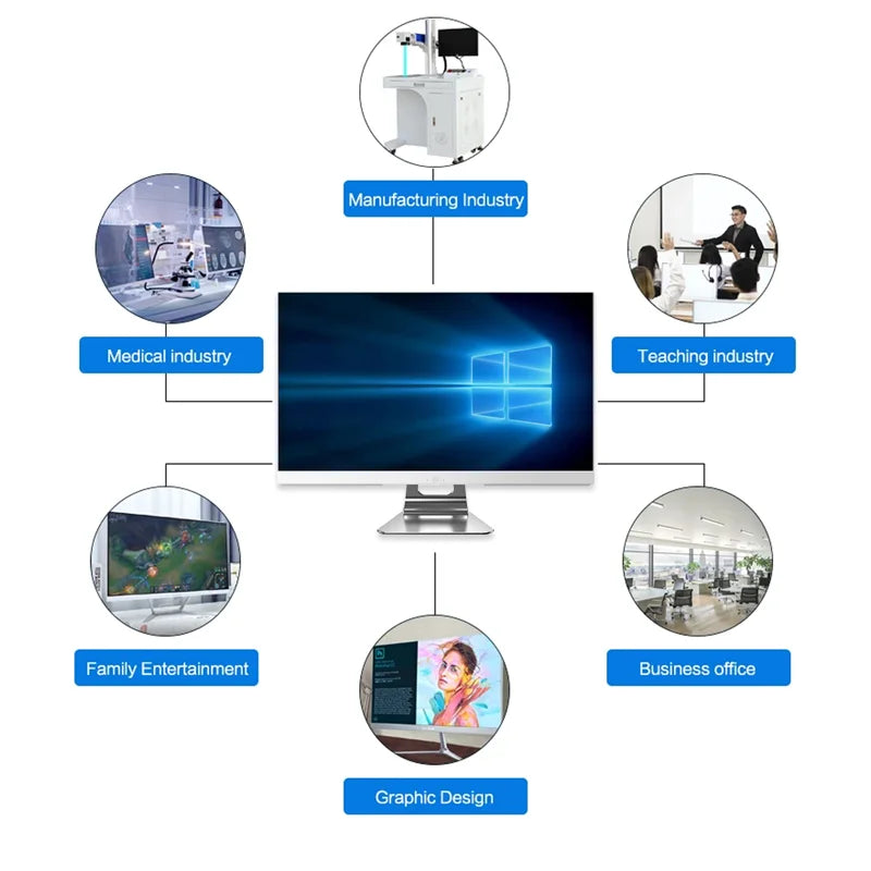 24-Inch All-in-One Computer Core i3 8GB RAM 512GB SSD with UPS