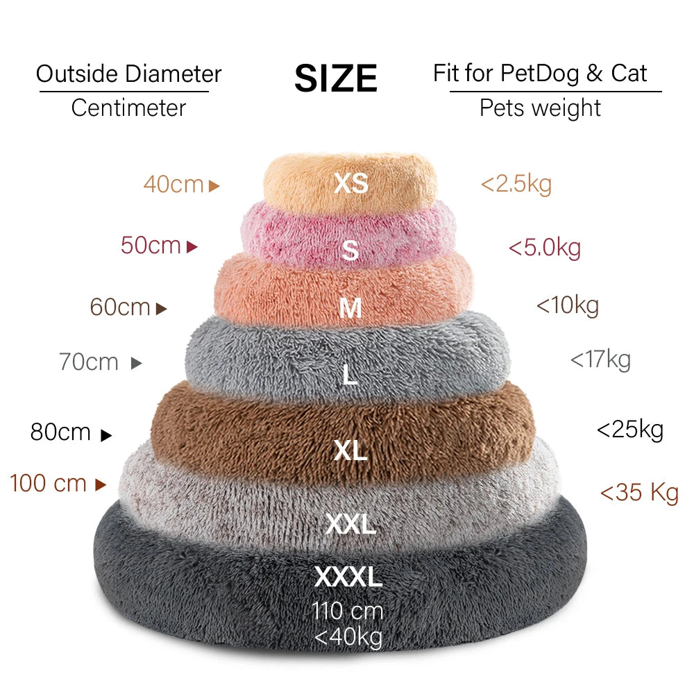 Cozy Donut Pet Bed For Dogs