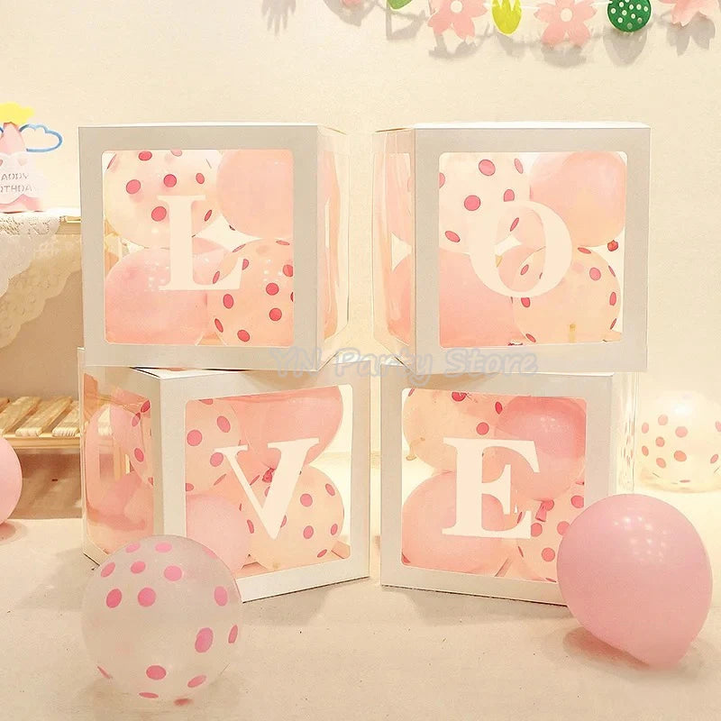 Transparent Letter Balloon Box