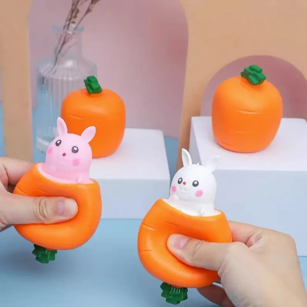 Carrot Rabbit Cup Squishy Toy