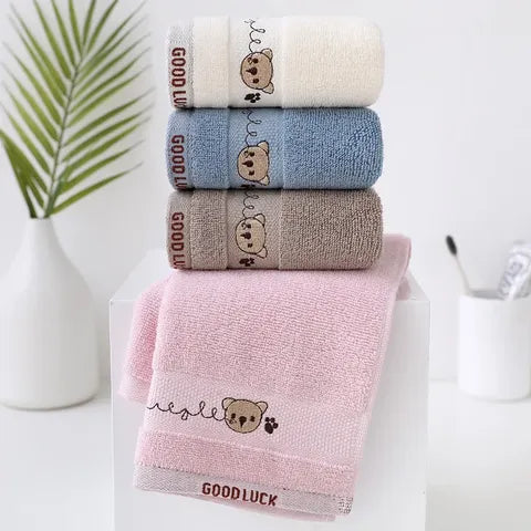 Cute Bear Cartoon Cotton Towel