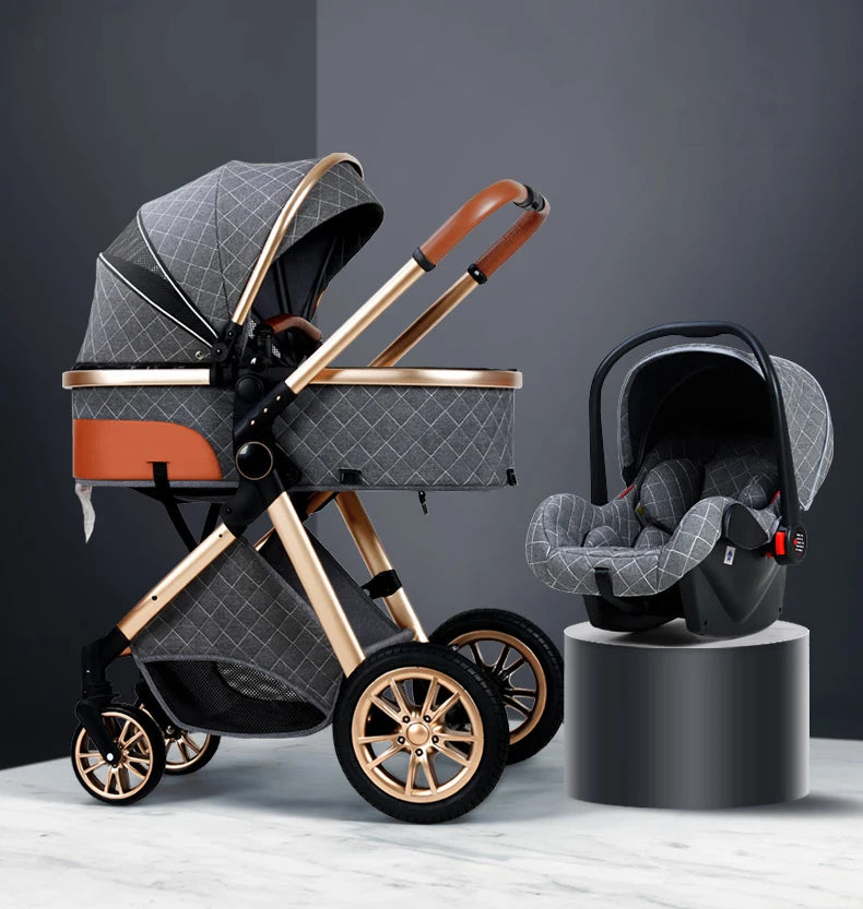 Luxury 3-in-1 Baby Stroller - Portable & Foldable