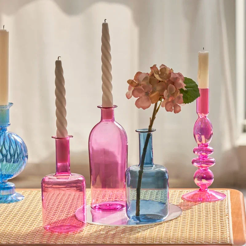 Modern Glass Vase Candle Holder