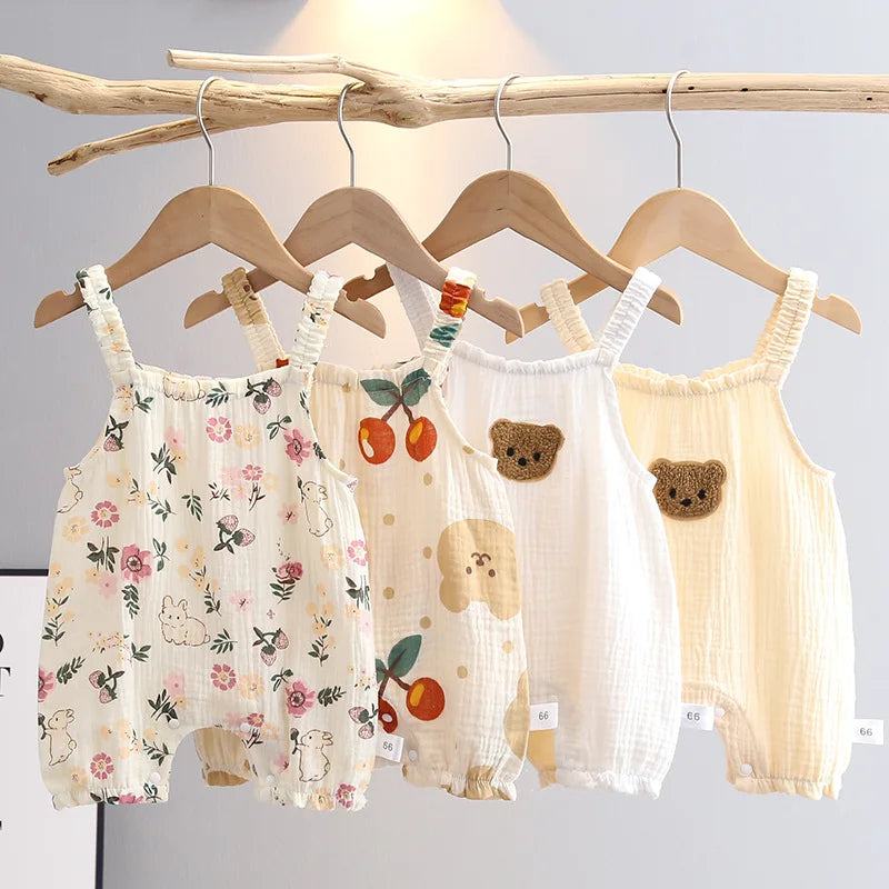 Cute Cherry Bear Romper Set