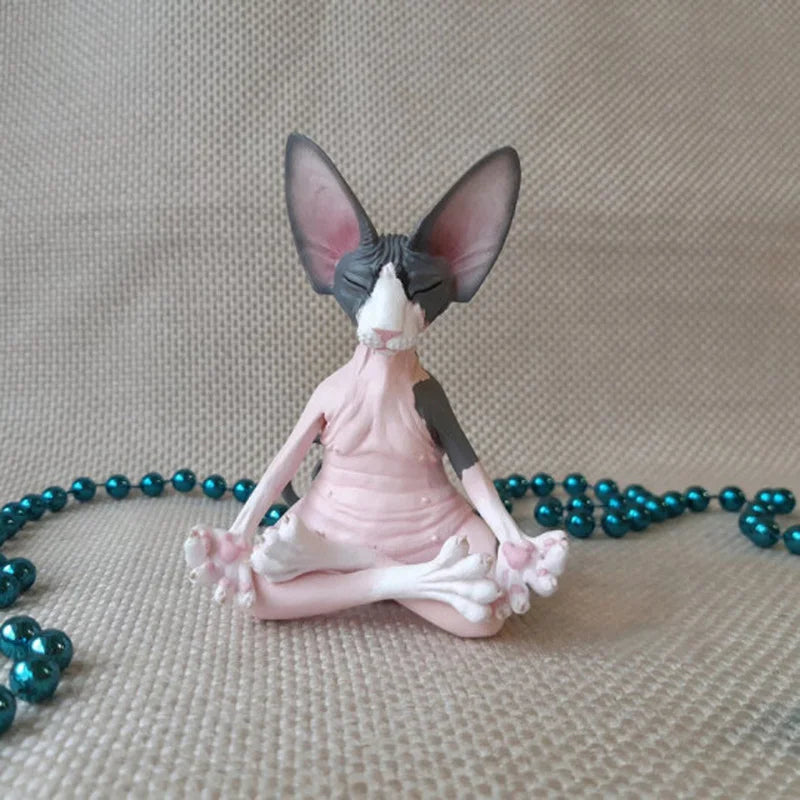 Whimsical Buddha Cat Garden Statue