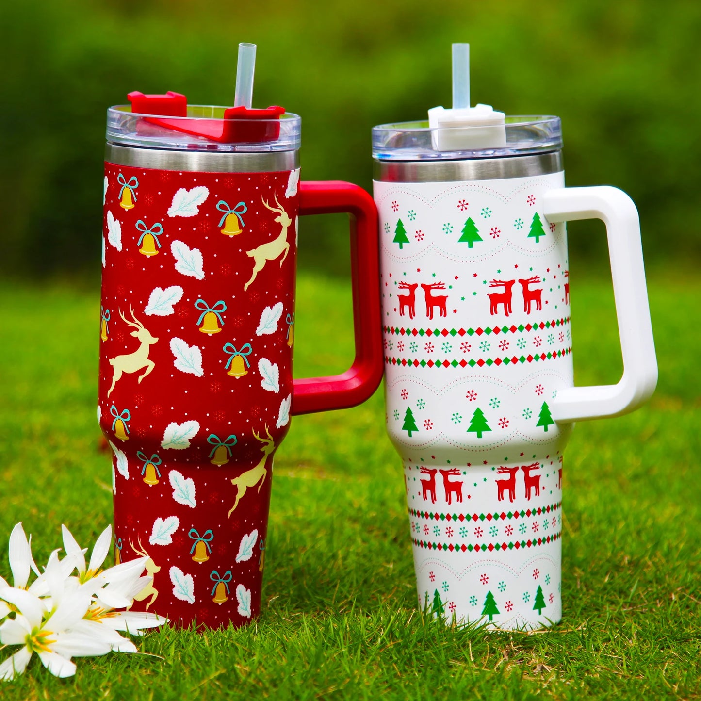 Christmas Thermos Water Bottle 40oz